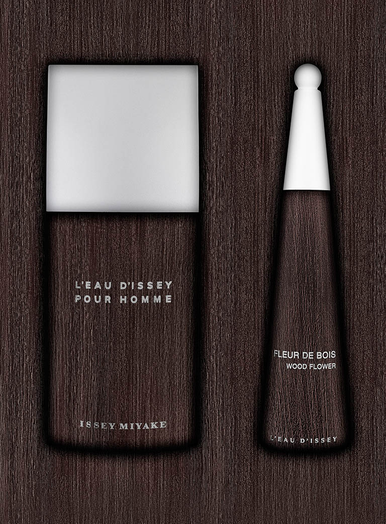 Cosmetics Photography of Issey Miyake perfume bottles by Packshot Factory