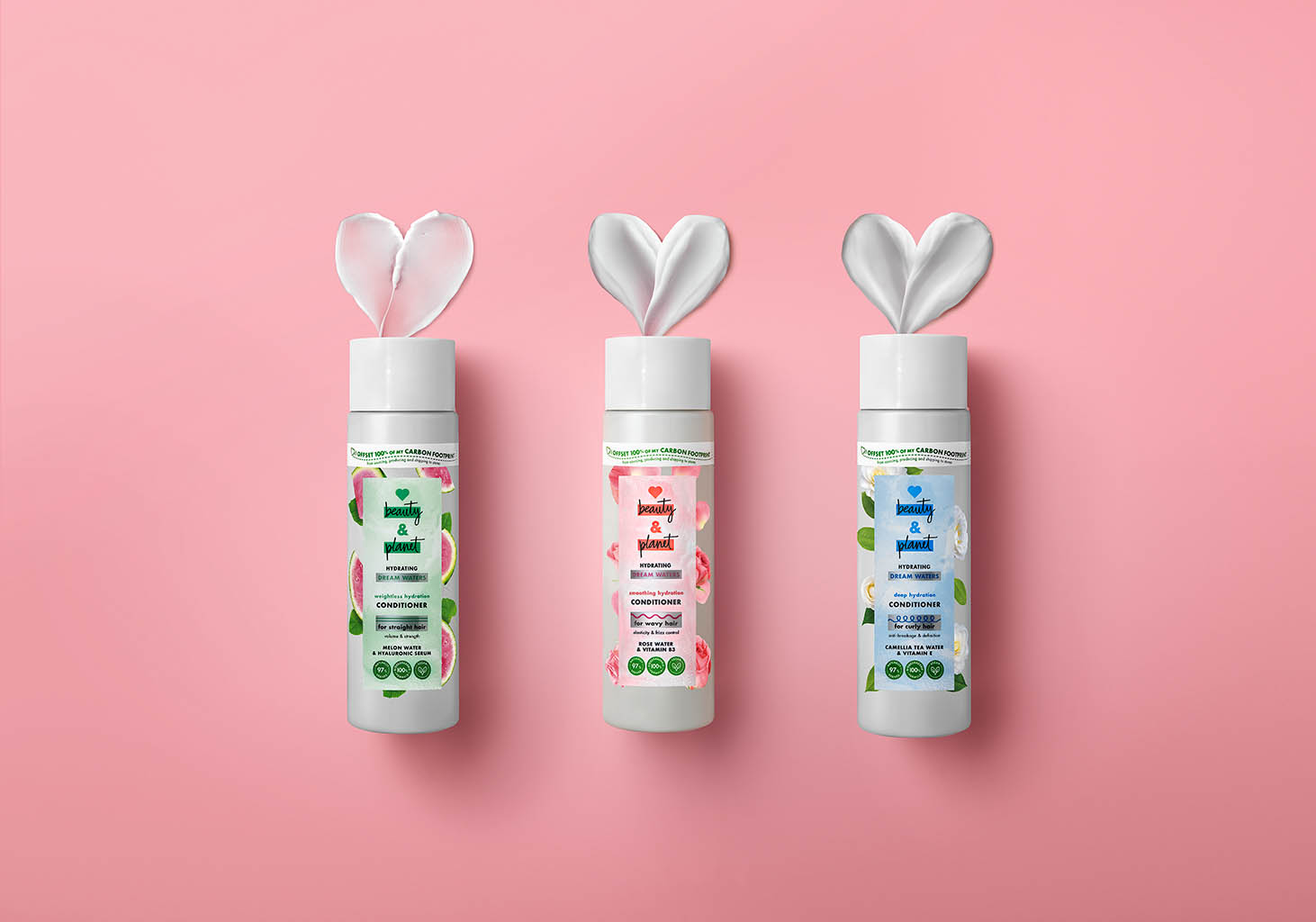 Cosmetics Photography of Love Beauty and Planet hair care by Packshot Factory
