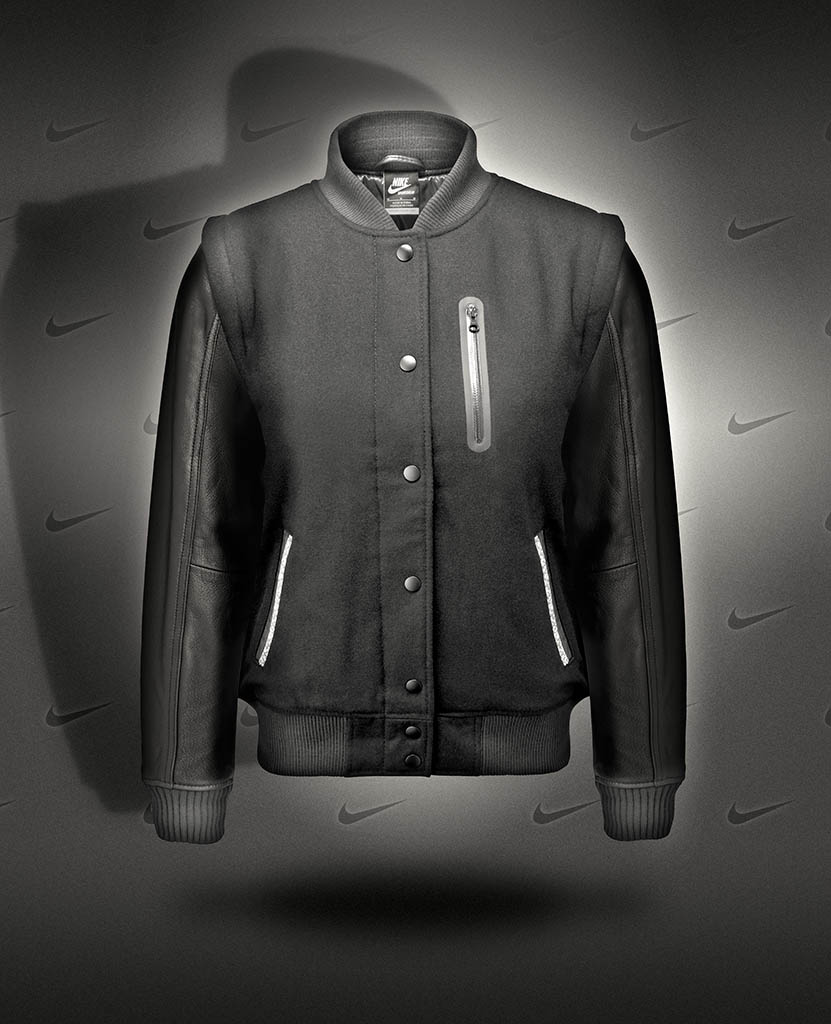 Fashion Photography of Nike jacket on invisible mannequin by Packshot Factory