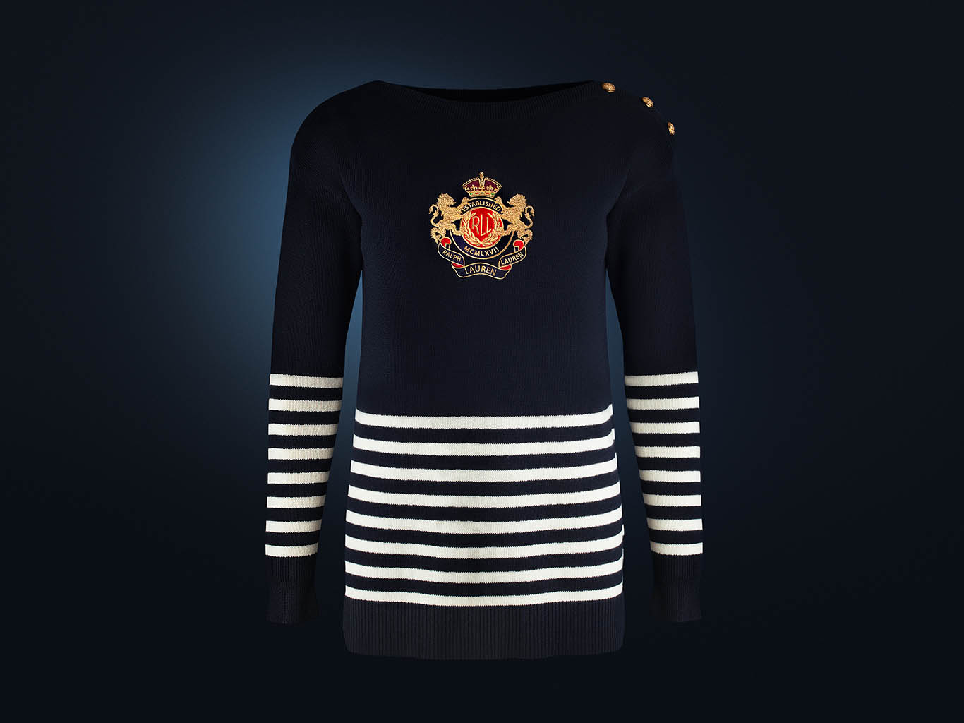 Fashion Photography of Ralph Lauren nautical jumper by Packshot Factory