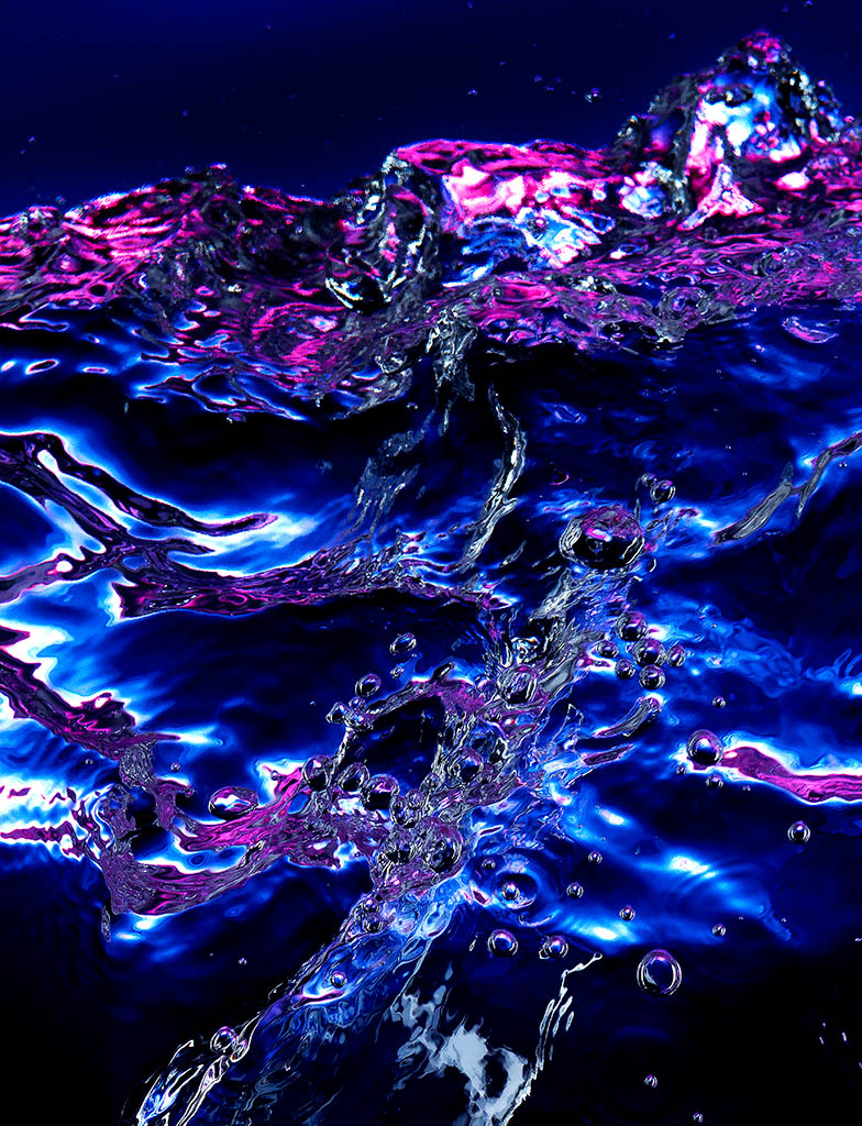 Liquid / Smoke Photography of Abstract water splash by Packshot Factory