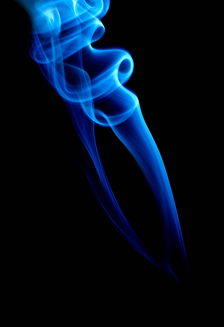 Liquid / Smoke Photography of Blue smoke by Packshot Factory