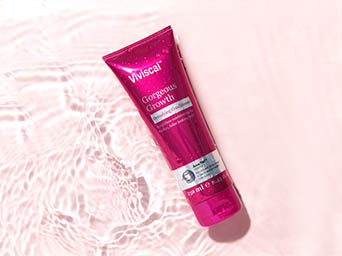 Haircare Explorer of Viviscal conditioner tube in water