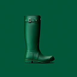 Coloured background Explorer of Hunter wellies