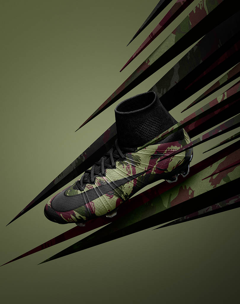 Creative Still Life Product Photography and Retouching of Nike football boots by Packshot Factory