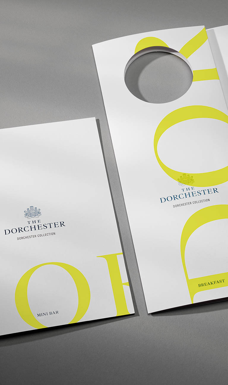 Artwork Photography of The Dorchester Brand Collateral Design by Packshot Factory