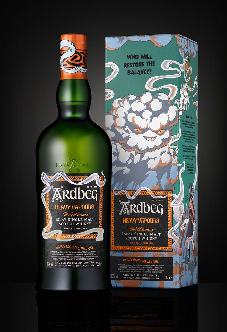 Packshot Factory - Black background - Ardbeg Heavy Vapours Whisky