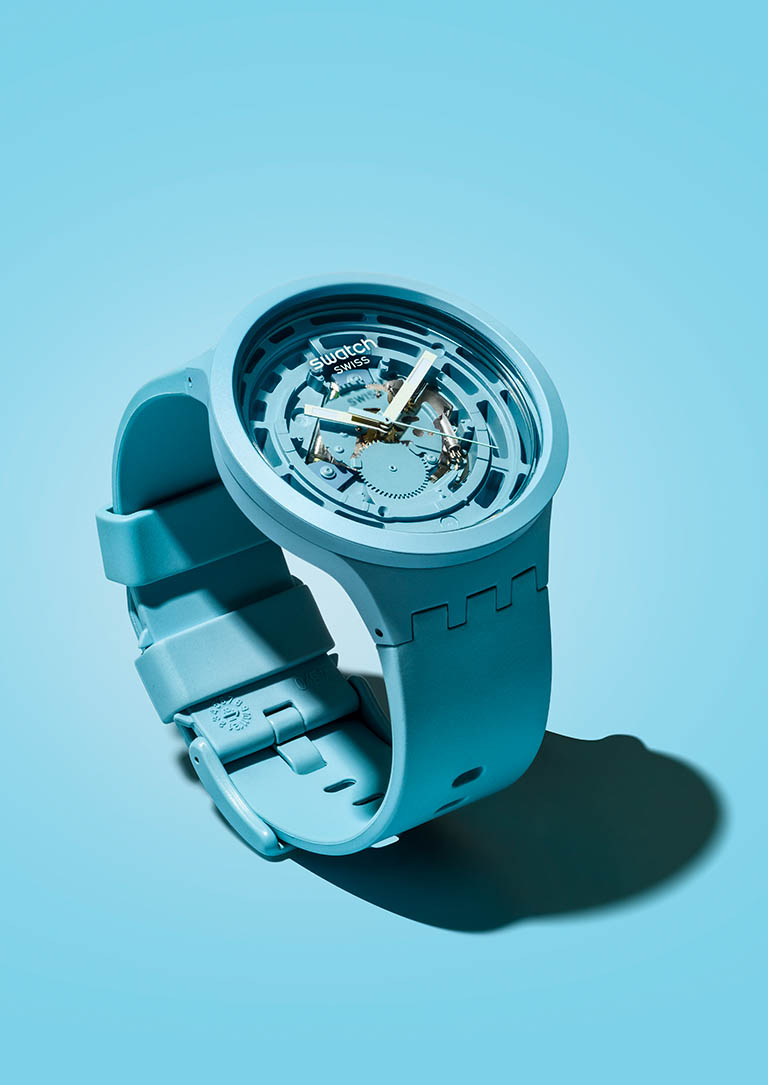 Packshot Factory - Coloured background - Swatch Baby Blue Watch