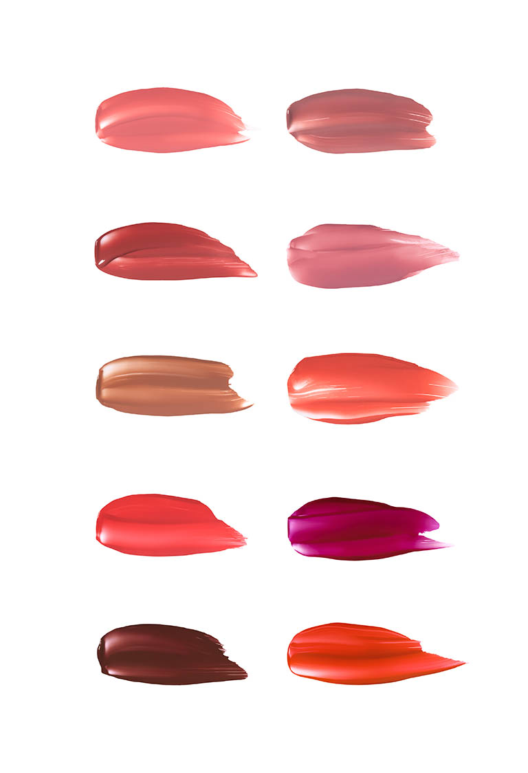 Cosmetics Photography of Lipstick Swatches by Packshot Factory