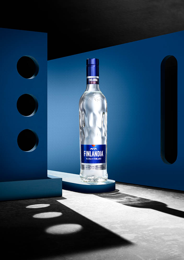 Drinks Photography of Finlandia Vodka Bottle by Packshot Factory