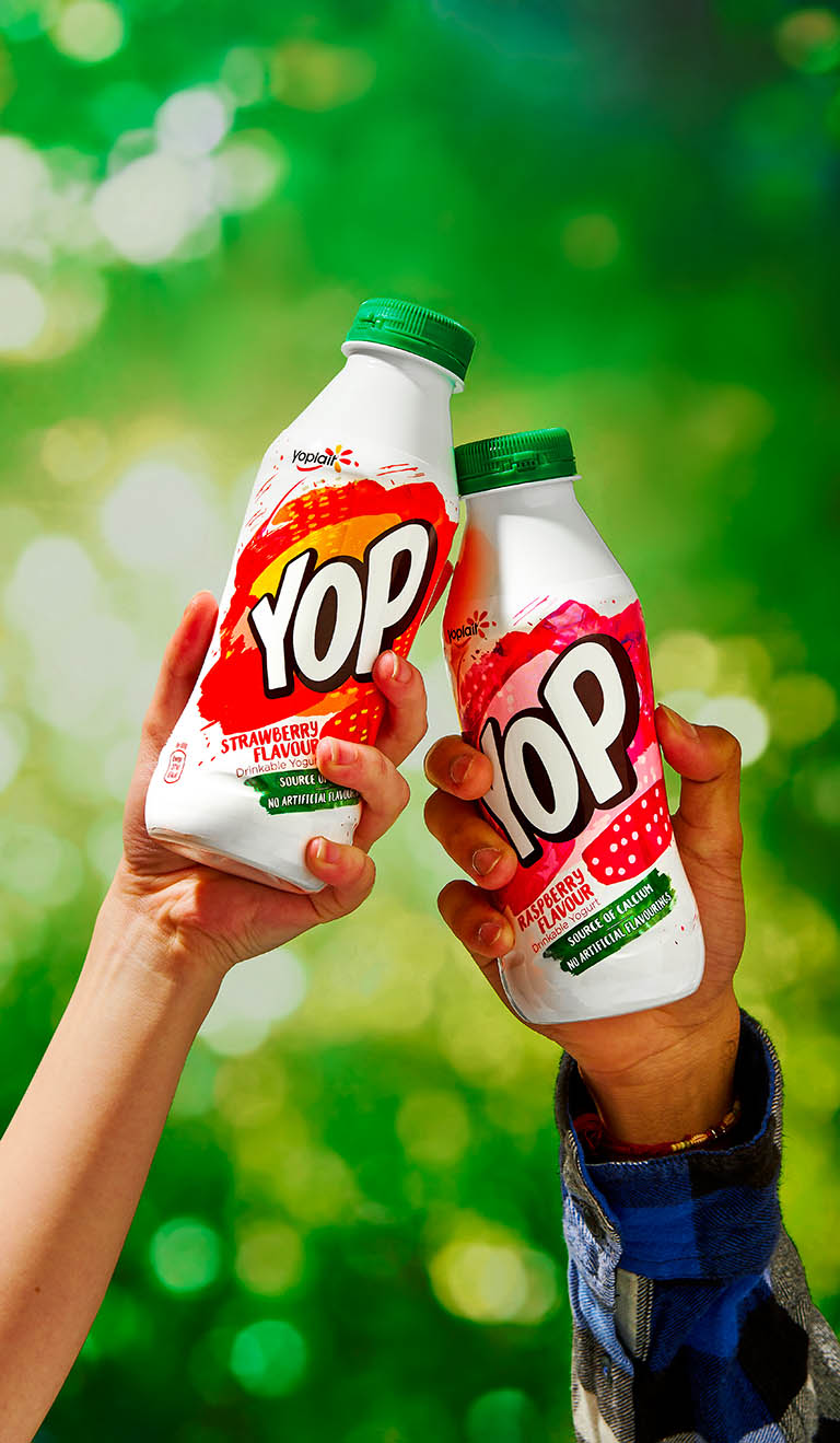 Drinks Photography of Yop Yoghurt Snack by Packshot Factory