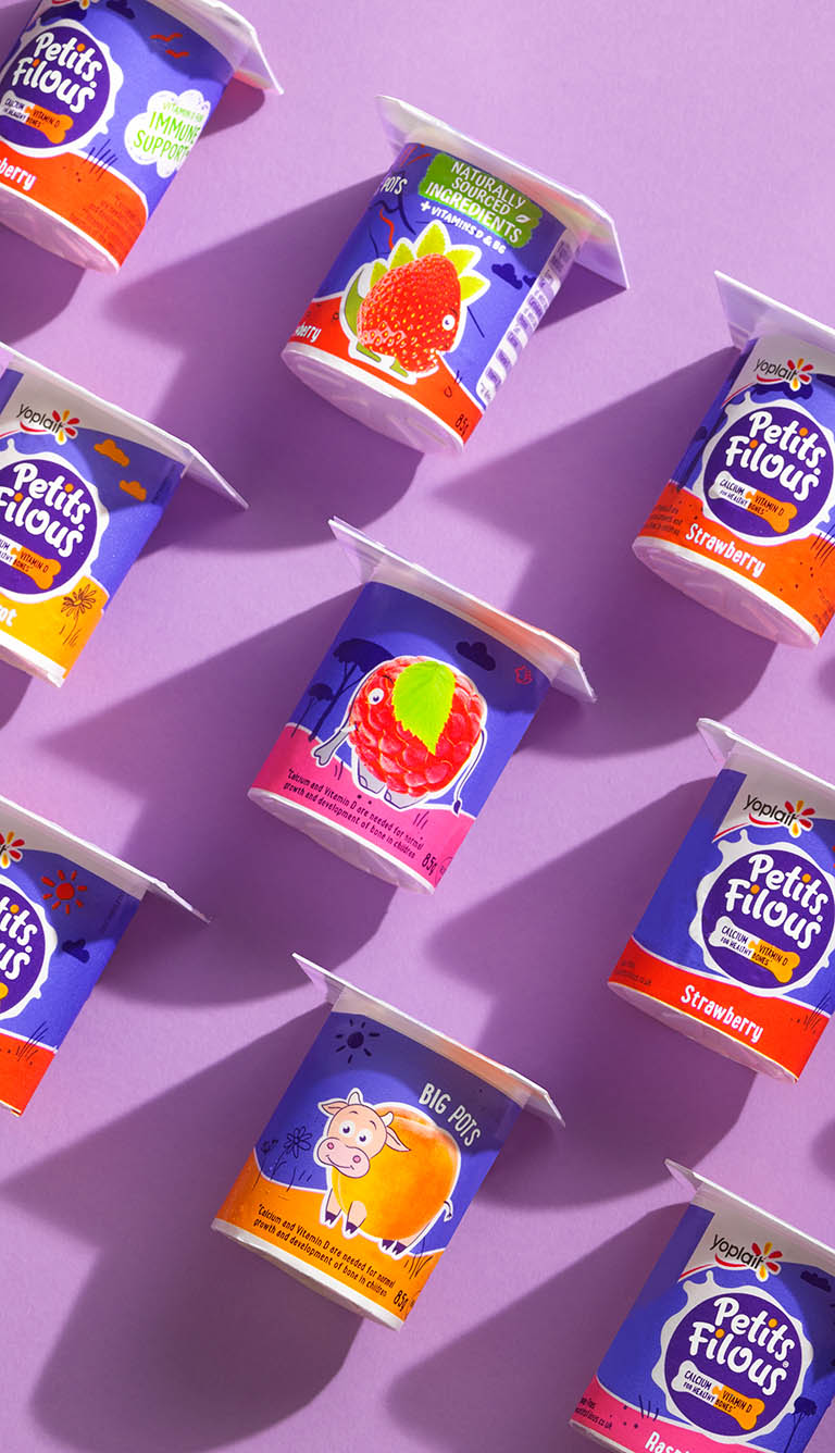 Food Photography of Petits Filous Yogurt by Packshot Factory