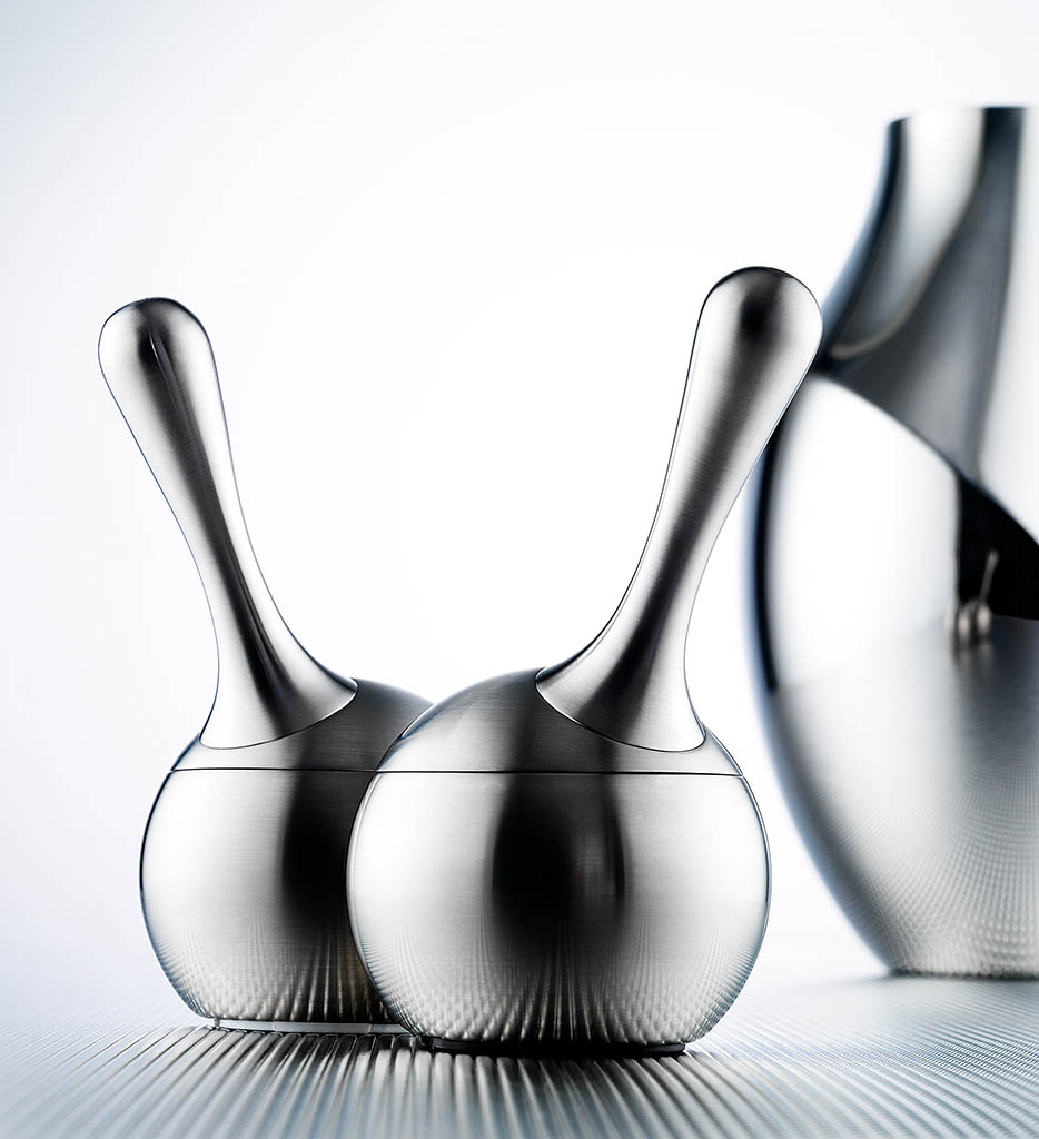 Packshot Factory - Homeware - Georg Jensen salt and pepper set and water jug