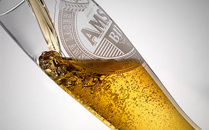 Drinks Photography of Amstel beer pint