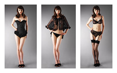 Accessories Explorer of Myla lingerie and nightwear on model
