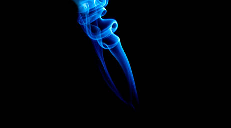 Liquid / Smoke Photography of Blue smoke
