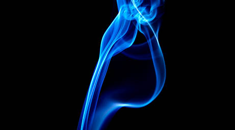 Liquid / Smoke Photography of Blue smoke