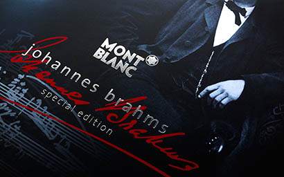 Artwork Photography of Mont Blanc ballpoint pen brochure