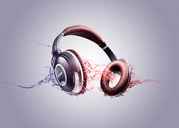 Creative still life product Photography of Bose headphones