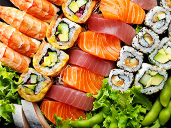Food Photography of Itsu sushi platter