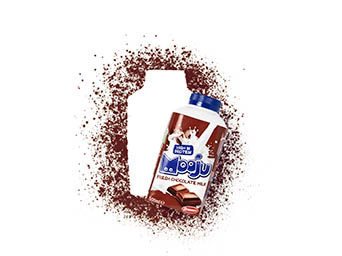 White background Explorer of Mooju chocolate milk