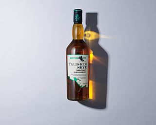 Drinks Photography of Talisker whisky bottle