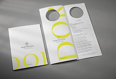 Artwork Photography of The Dorchester Brand Collateral Design