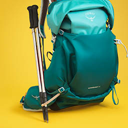 Still life product Photography of Osprey Backpack