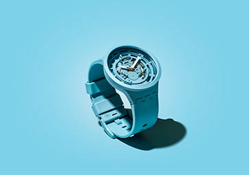 Watches Photography of Swatch Baby Blue Watch