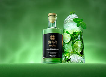 Drinks Photography of Harris & Brown Mojito Bottle and Serve