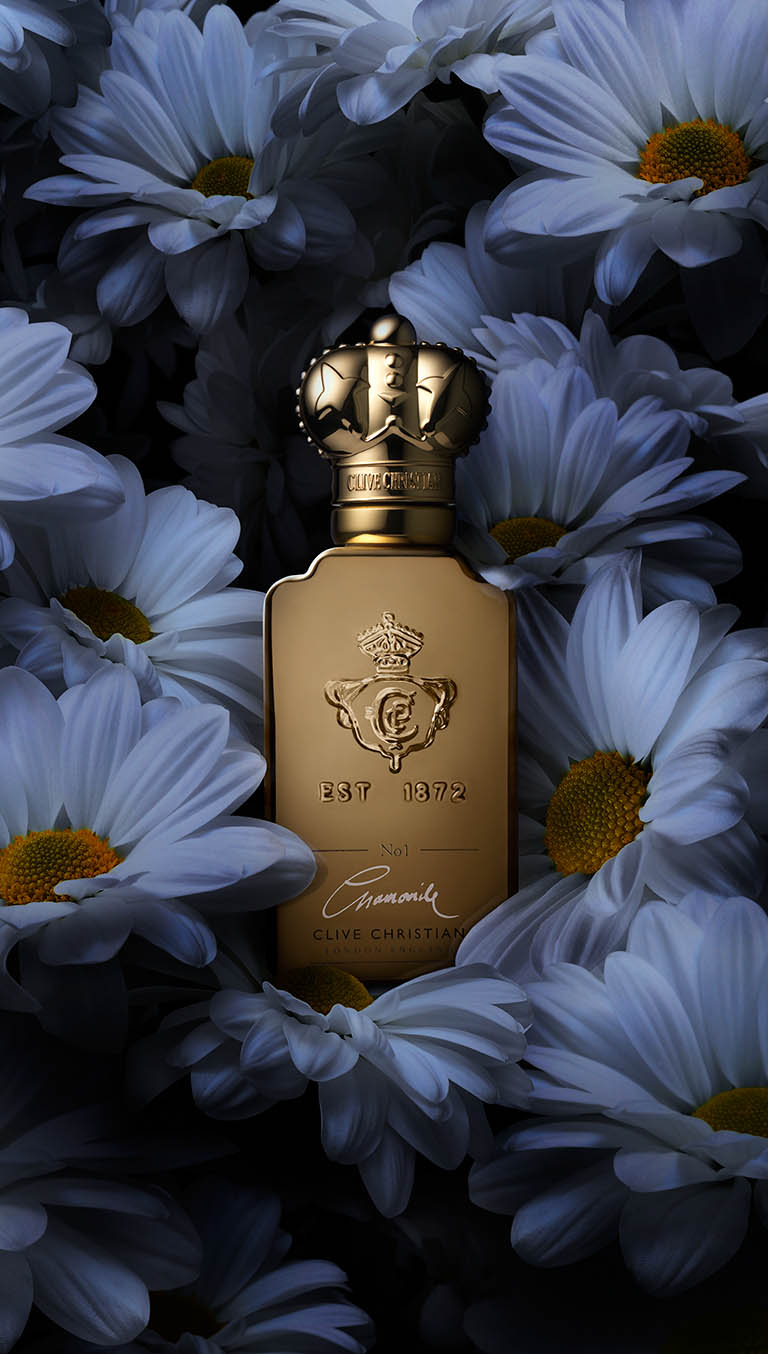 Advertising Still Life Product Photography of Clive Cristian fragrance bottle by Packshot Factory