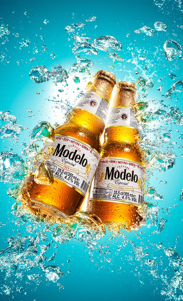 Advertising Still Life Product Photography of Modelo Especial by Packshot Factory